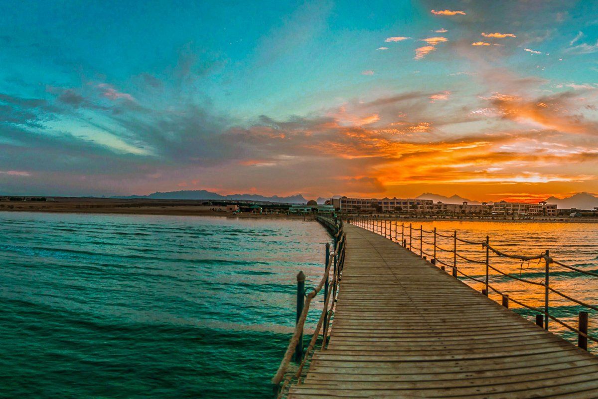 A-picture-of-the-wooden-walk-from-one-of-the-beaches-of-Hurghada